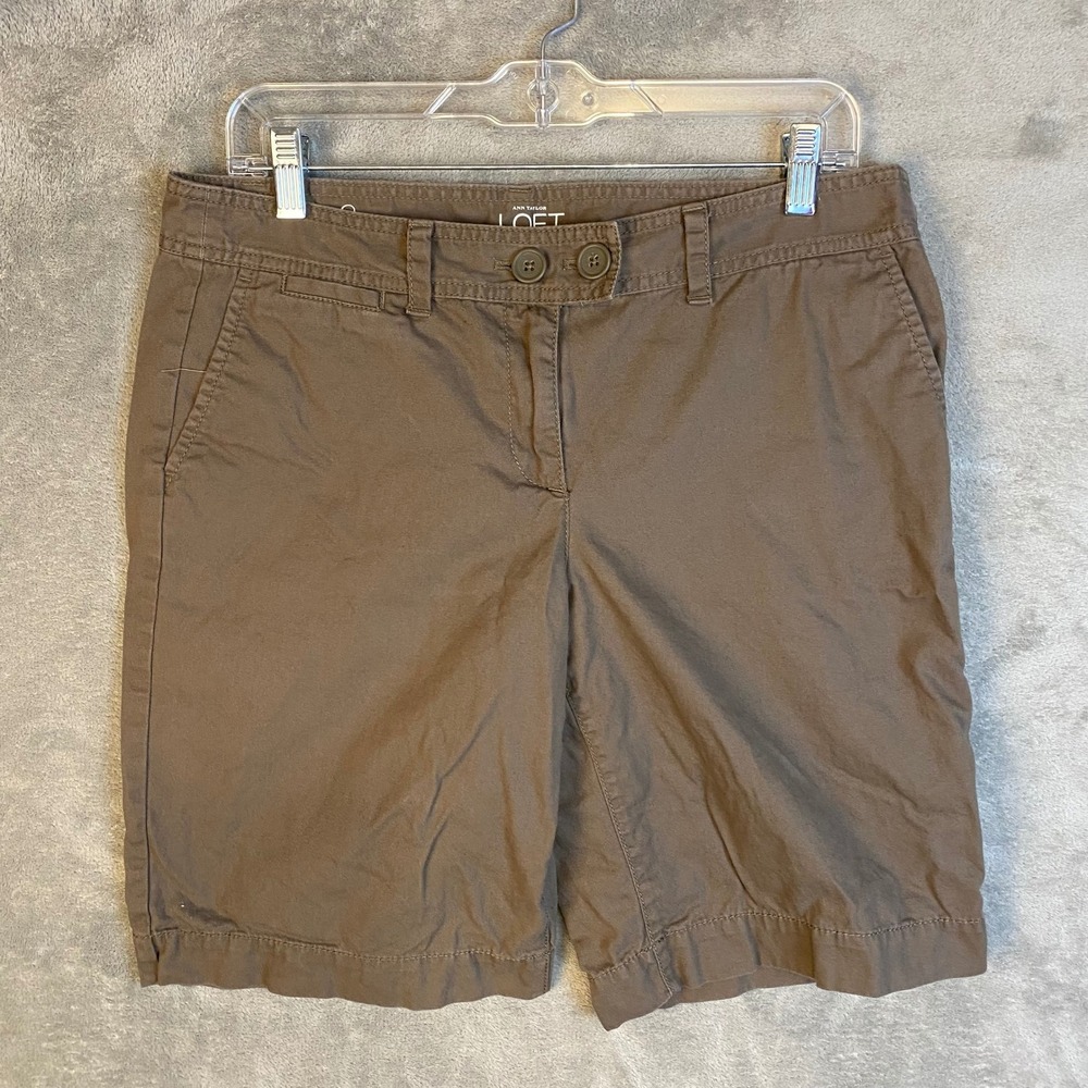 Ann Taylor LOFT Shorts Womens 8 Original Brown Chino Casual EUC